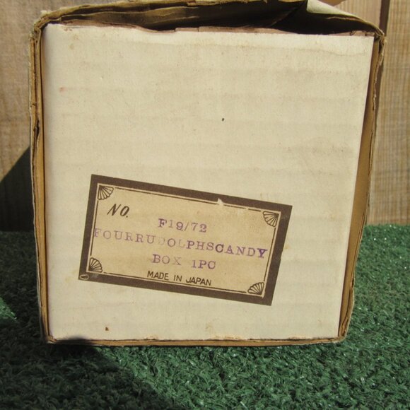 Vintage Fitz & Floyd 4 Rudolphs Christmas Candy Dish w/ Votive Candle JAPAN - Picture 6 of 6